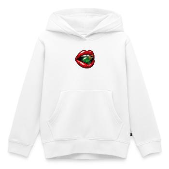 Weihnachtskußmund .1 - Kinder Premium Organic Hoodie - Weiß - Vorne - AI Model Kid Female (0cm)