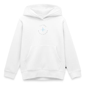 Glaube ist der Kompass, der uns den Weg weist - Kinder Premium Organic Hoodie - Weiß - Vorne - AI Model Kid Female (0cm)