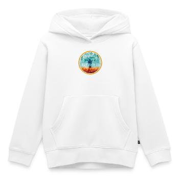 Art déco vintage - Sweat Premium à capuche enfant bio - blanc - Devant - AI Model Kid Female (0cm)