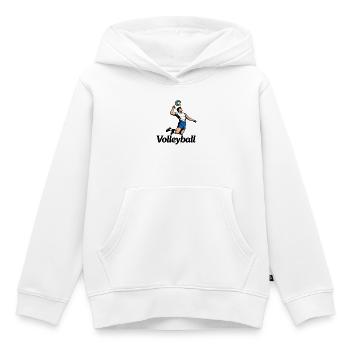 volleyball volleyball - Kids Premium Organic Hoodie - white - Front - AI Model Kid Female (0cm)
