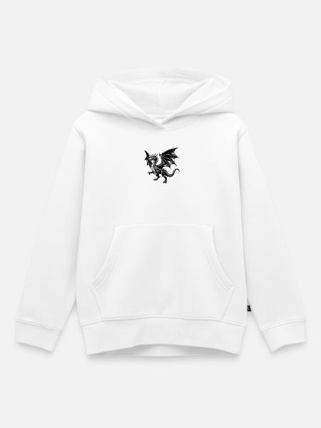 Fliegender Drache - Kinder Premium Organic Hoodie - Weiß