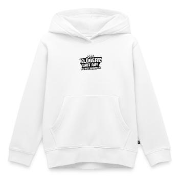 Der Klügere gibt auf – Du hast gewonnen - Kinder Premium Organic Hoodie - Weiß - Vorne - AI Model Kid Female (0cm)