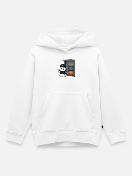 Geisterpolizist auf Spurensuche - Kinder Premium Organic Hoodie - Weiß
