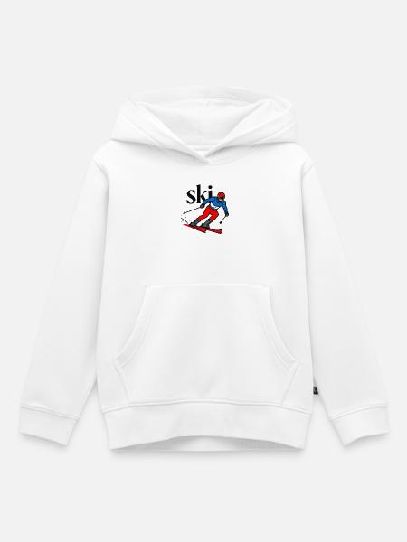 Skisport - Kinder Premium Organic Hoodie - Weiß