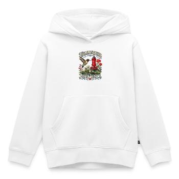 HUMMINGBIRD PATIO WATCH - Kids Premium Organic Hoodie - white - Front - AI Model Kid Female (0cm)