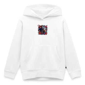Florale Patriotische Königin - Kinder Premium Organic Hoodie - Weiß - Vorne - AI Model Kid Female (0cm)
