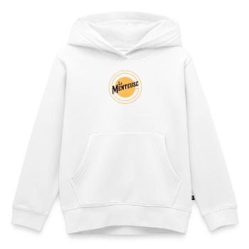La Menteuse - Sweat Premium à capuche enfant bio - blanc - Devant - AI Model Kid Female (0cm)