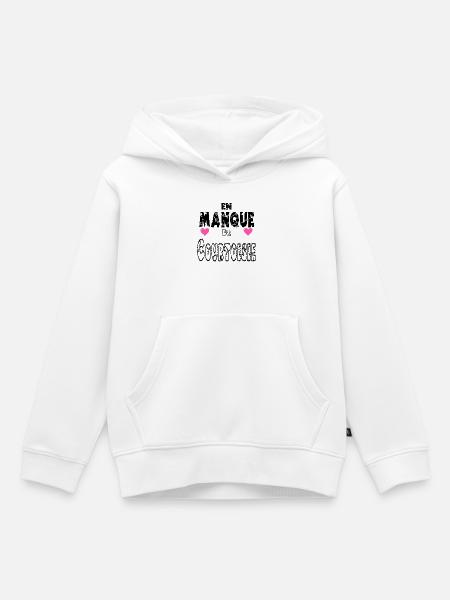 Mangelnde Höflichkeit - Kinder Premium Organic Hoodie - Weiß