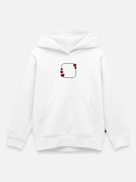 Herzrahmen - Kinder Premium Organic Hoodie - Weiß