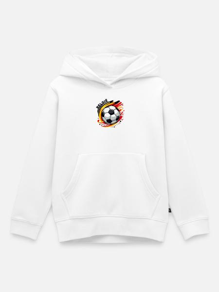 Belgischer Fußball - Kinder Premium Organic Hoodie - Weiß