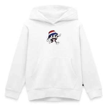 Netherlands Football Fan Retro Comic Mascot - Kids Premium Organic Hoodie - white - Front - AI Model Kid Female (0cm)
