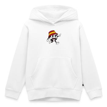 Spain Football Fan Retro Comic Mascot - Kids Premium Organic Hoodie - white - Front - AI Model Kid Female (0cm)