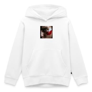 Polnische Blutkriegsfahnen – Patriotisch - Kinder Premium Organic Hoodie - Weiß - Vorne - AI Model Kid Female (0cm)