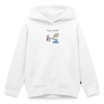 Promenade à Seine Paris Souvenir de couple romantique - Sweat Premium à capuche enfant bio - blanc - Devant - AI Model Kid Female (0cm)