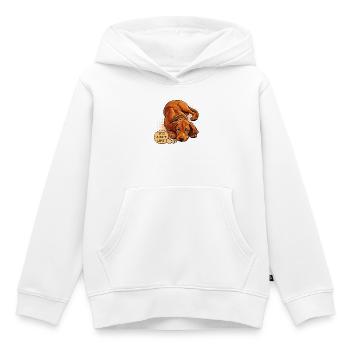 C’est une vie de Ruff – Drôle de chien Vizsla - Sweat Premium à capuche enfant bio - blanc - Devant - AI Model Kid Female (0cm)