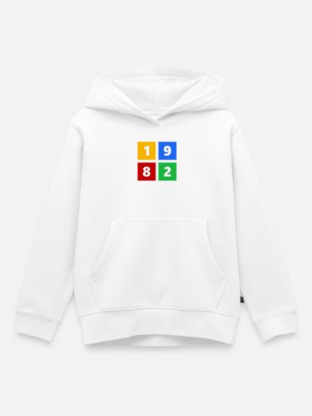 1982 - Kinder Premium Organic Hoodie - Weiß