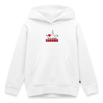 Mein Herz schlägt für Hamburg - Kinder Premium Organic Hoodie - Weiß - Vorne - AI Model Kid Female (0cm)