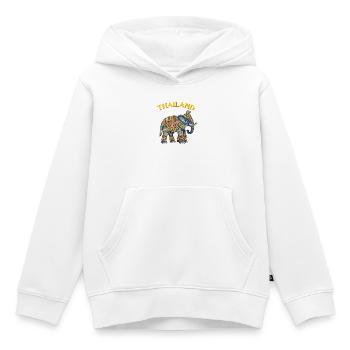 Éléphant de Thaïlande - Sweat Premium à capuche enfant bio - blanc - Devant - AI Model Kid Female (0cm)