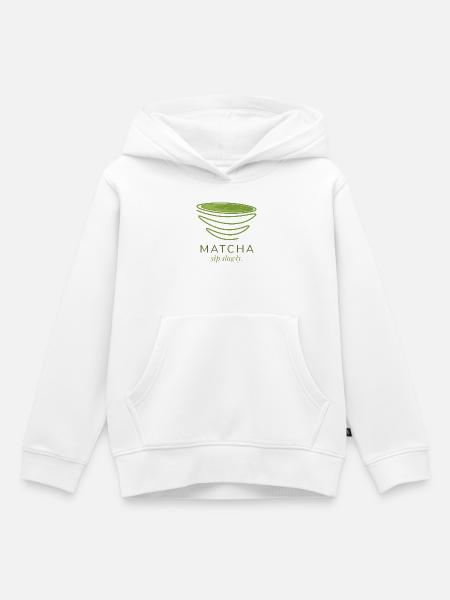 Matcha  - Kinder Premium Organic Hoodie - Weiß