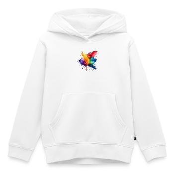 Farbspritzer Explosion - Kinder Premium Organic Hoodie - Weiß - Vorne - AI Model Kid Female (0cm)