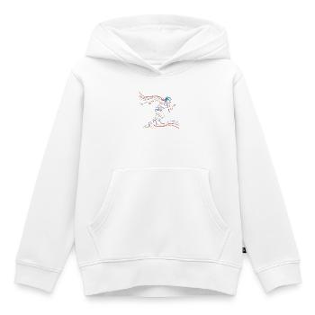 Female Runner Running Jogging Sport Silhouette Splash - Kids Premium Organic Hoodie - white - Front - AI Model Kid Female (0cm)