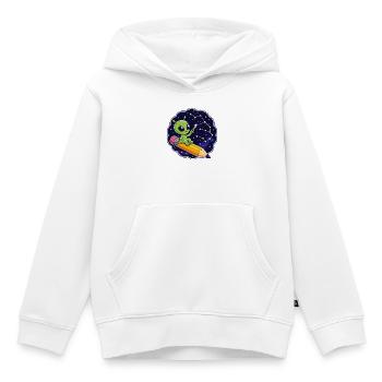 Sternenfreund auf Bleistift - Kinder Premium Organic Hoodie - Weiß - Vorne - AI Model Kid Female (0cm)