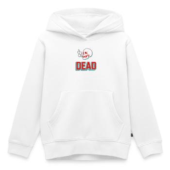 Dead Saying Skull Skeleton Gothic Dark - Kids Premium Organic Hoodie - white - Front - AI Model Kid Female (0cm)