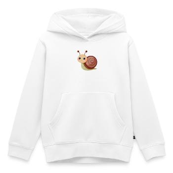 Baby snail - Kids Premium Organic Hoodie - white - Front - AI Model Kid Female (0cm)