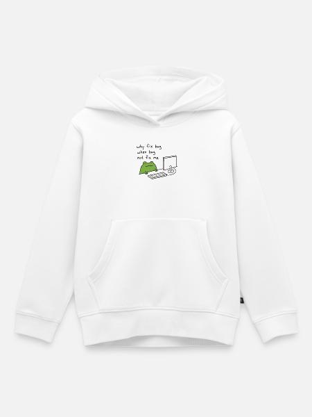 Warum Bug Funny Programmer-Frosch-Meme beheben - Kinder Premium Organic Hoodie - Weiß