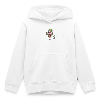 Samba Flamingo with Maracas - Kids Premium Organic Hoodie - white - Front - AI Model Kid Female (0cm)