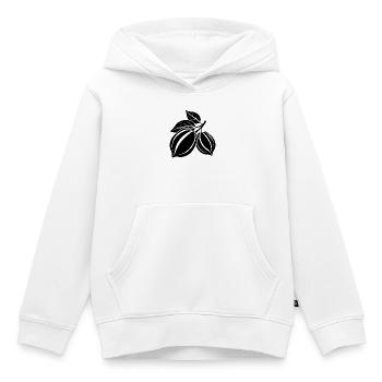 Fèves de cacao - Sweat Premium à capuche enfant bio - blanc - Devant - AI Model Kid Female (0cm)