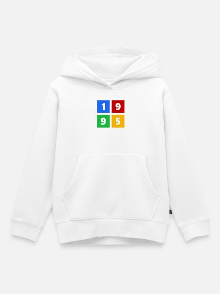 1995 - Sweat Premium à capuche enfant bio - blanc
