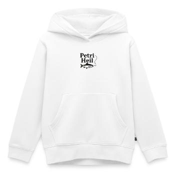 Petri Heil: Klassischer Angler-Slogan - Kinder Premium Organic Hoodie - Weiß - Vorne - AI Model Kid Female (0cm)