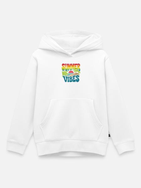 Sommerliche Vibes - Kinder Premium Organic Hoodie - Weiß