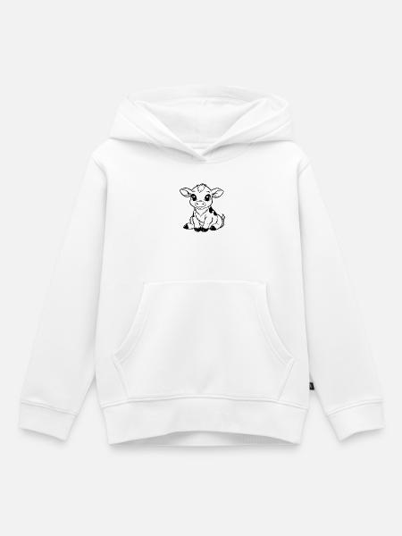 Süßes Kalb - Kinder Premium Organic Hoodie - Weiß