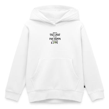 Là où joue la lumière La Terre enregistre un dessin de vie - Sweat Premium à capuche enfant bio - blanc - Devant - AI Model Kid Female (0cm)