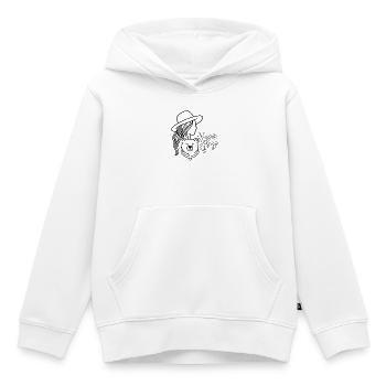 Bear Guy Lady Grizzly Outline Artwork - Kids Premium Organic Hoodie - white - Front - AI Model Kid Female (0cm)