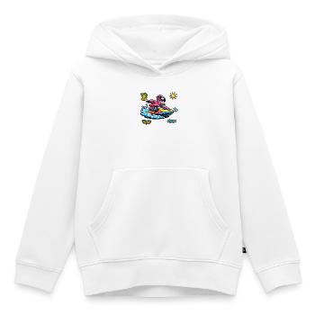 Flamingo Jet Ski Tropical Feeling - Kids Premium Organic Hoodie - white - Front - AI Model Kid Female (0cm)