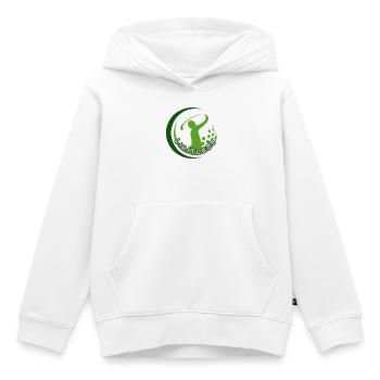 Silhouette du swing du golfeur illimité - Sweat Premium à capuche enfant bio - blanc - Devant - AI Model Kid Female (0cm)