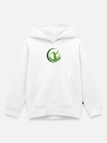 Grenzenlose Golfer-Schwungsilhouette - Kinder Premium Organic Hoodie - Weiß