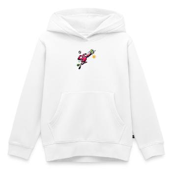 Flamingo beim Volleyball im Sonnenlicht - Kinder Premium Organic Hoodie - Weiß - Vorne - AI Model Kid Female (0cm)