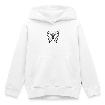 Minimalist Butterfly - Kids Premium Organic Hoodie - white - Front - AI Model Kid Female (0cm)