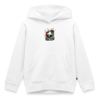 Football Cool Club Couleurs éclatantes - Sweat Premium à capuche enfant bio - blanc - Devant - AI Model Kid Female (0cm)