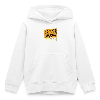 Mistakes Help Us Grow Lustig Motivational Wachstum - Kinder Premium Organic Hoodie - Weiß - Vorne - AI Model Kid Female (0cm)