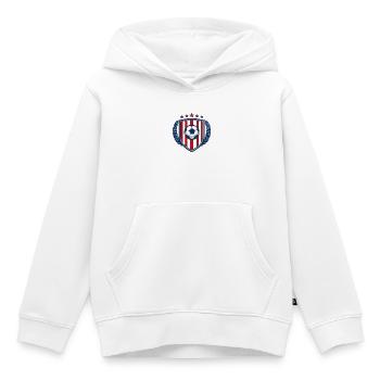Star Stripe Football Shield - Kinder Premium Organic Hoodie - Weiß - Vorne - AI Model Kid Female (0cm)