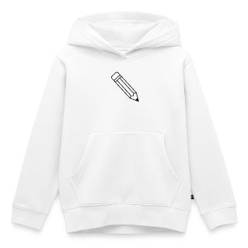 pencil - Kids Premium Organic Hoodie - white - Front - AI Model Kid Female (0cm)