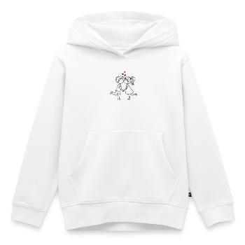 Couple in love - Kids Premium Organic Hoodie - white - Front - AI Model Kid Female (0cm)