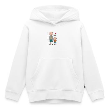 Father's Day T-shirt Dad Son I Love Dad - Kids Premium Organic Hoodie - white - Front - AI Model Kid Female (0cm)