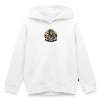 Ägyptischer Pharao in farbenfroher Vektor - Kinder Premium Organic Hoodie - Weiß - Vorne - AI Model Kid Female (0cm)