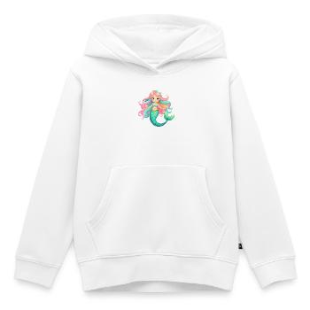 Petite Fille en sirène mignonne - Comic Art - Sweat Premium à capuche enfant bio - blanc - Devant - AI Model Kid Female (0cm)